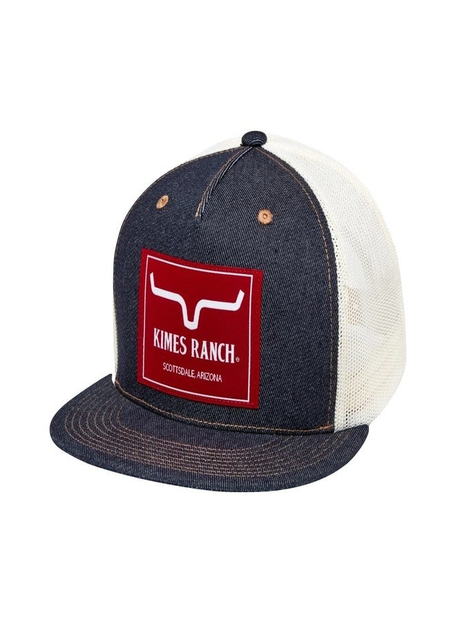 Kimes Ranch Unisex Blaster Trucker Denim Label 5-Panel Mesh Back Adjustable Snapback Hat (Cotton,Apparel,CharcoalHeather,Unisex-Adult,KimesRanch,1,1,Apparel,HAT,KimesRanch,OneSize,KimesRanch) - Image 5